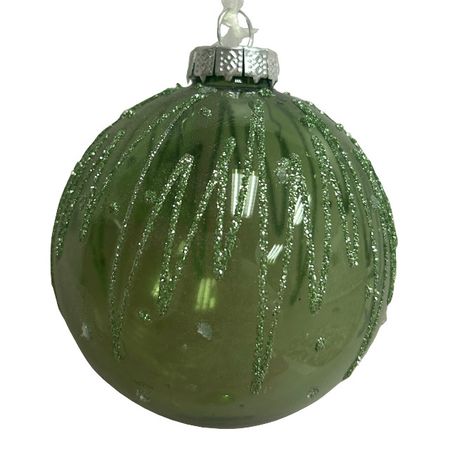 шар MAXIJOY Линии 80мм стекло зеленый