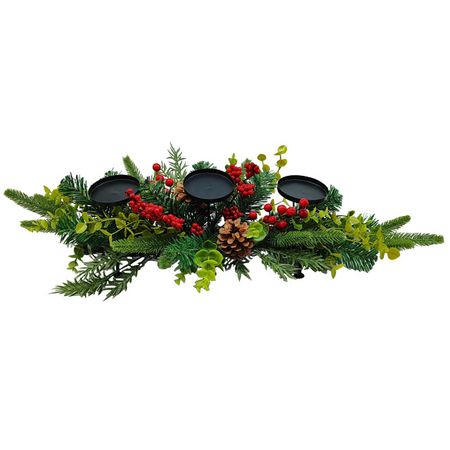 подсвечник MAXIJOY Ягодки-2 71,1х25,4х14см пластик, железо