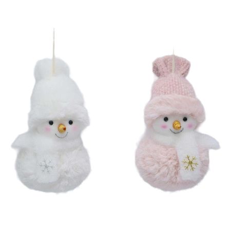 подвеска MAXIJOY Снеговик в шапке 12см ткань в асс-те