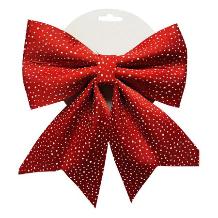 украшение MAXIJOY Бант 20х24см полиэстер красный