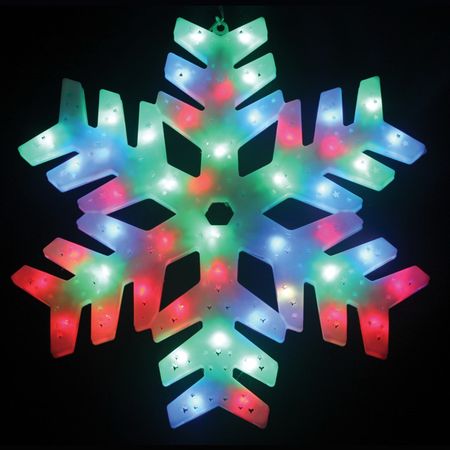 панно световое MAXIJOY Цветная снежинка 40см 35LED мульти свет