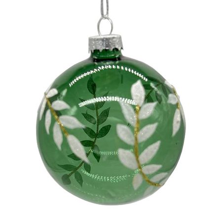 шар MAXIJOY Белая листва 80мм стекло зеленый палитра бабочка 8ячеек белая гамма