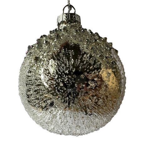 шар MAXIJOY Капли дождя 80мм стекло серебряный