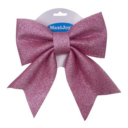 украшение MAXIJOY Бант 19х22см полиэстер розовый