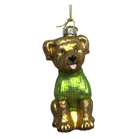 подвеска MAXIJOY Собачка в зеленой кофте 9,6см стекло золотой кэтрин патридж первый рассвет на зеленой земле
