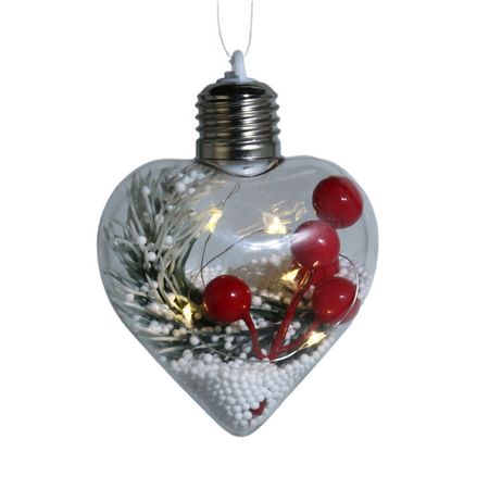 подвеска MAXIJOY Сердце с подсветкой 8х8см 5 LED-ламп ПЭТ
