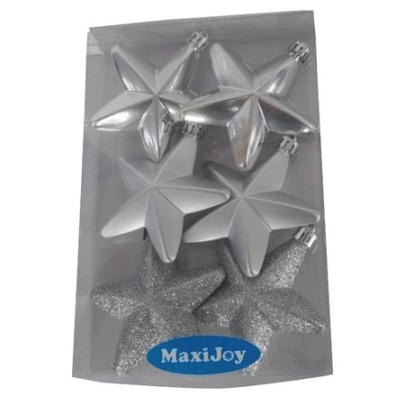 набор подвесок MAXIJOY Звезды 7,5см 6шт пластик серебряный александр борисович ткаченко летающие звезды