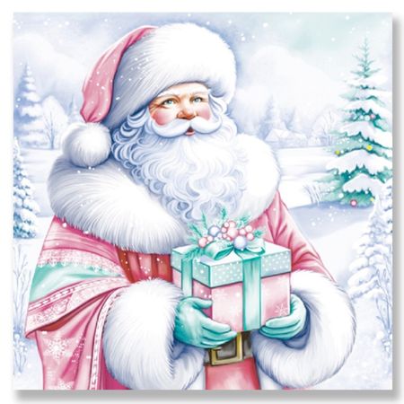 салфетки BOQUET Дедушка мороз 3-слойные 24х24см 25шт