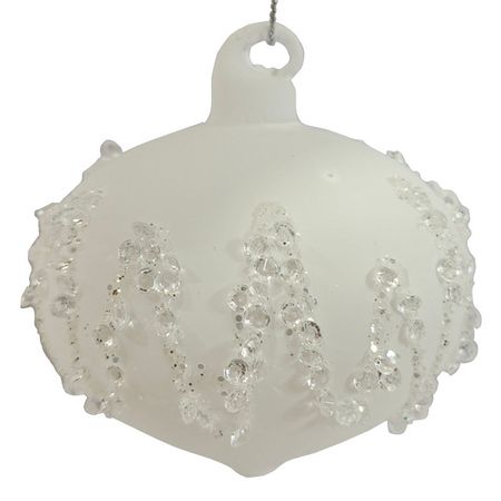 подвеска MAXIJOY Джази 8см стекло белый