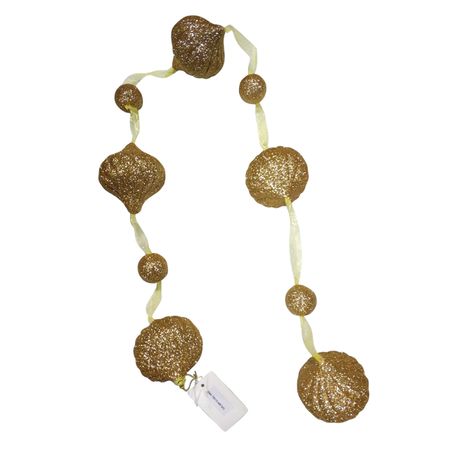 гирлянда MAXIJOY Луковицы и шарики 116см пенопласт золотой
