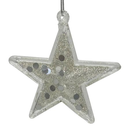 подвеска MAXIJOY Звезда 9см стекло прозрачный