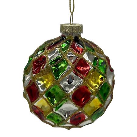 шар MAXIJOY Витраж 80мм стекло мультиколор