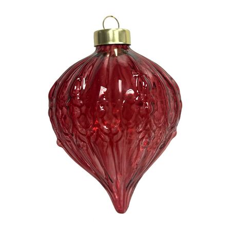 подвеска MAXIJOY 8см стекло красный мишура новогодняя 6х200 красный
