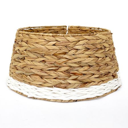 корзина под елку MAXIJOY плетеная 58х58х26см бежевый белый