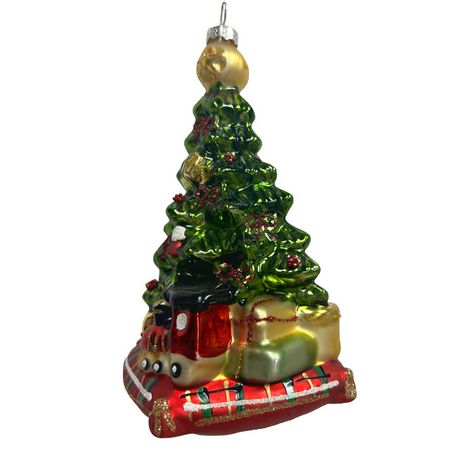 подвеска MAXIJOY Елка с подарками 16,6см стекло мультиколор мини плакат снеговичок на мешке с подарками