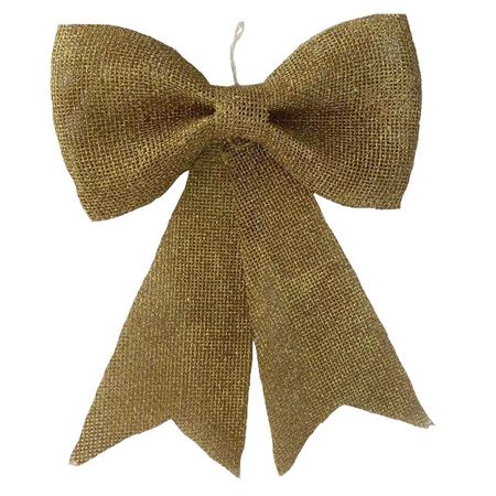 украшение MAXIJOY Бант 20х24см полиэстер золотой