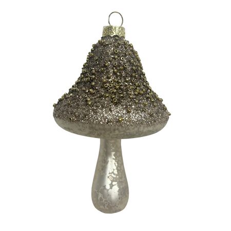 подвеска MAXIJOY Гриб 12см стекло серебряный