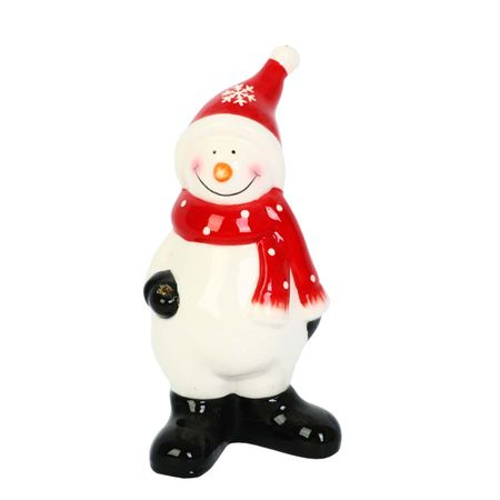 фигурка MAXIJOY Снеговик 17,1см керамика волчонок и снеговик