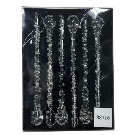 набор елочных подвесок MAXIJOY 6шт 18см стекло заготовка из пенопласта мишка 18см