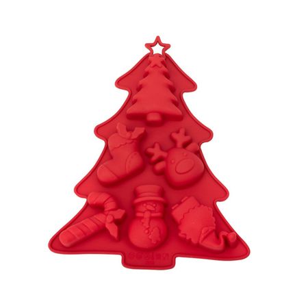 форма для выпечки ATMOSPHERE Елка 6 ячеек 25х19,5х2см силикон