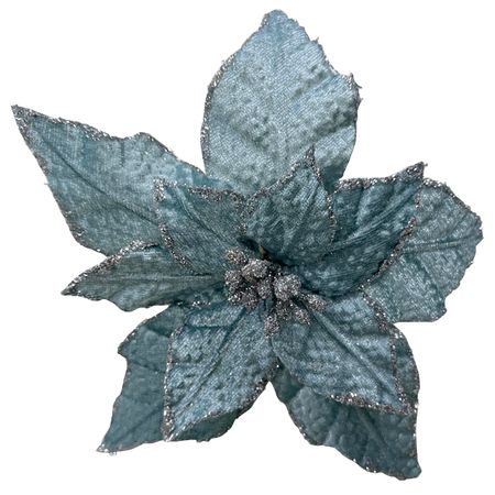 растение искусственное MAXIJOY Пуансеттия 20см голубой