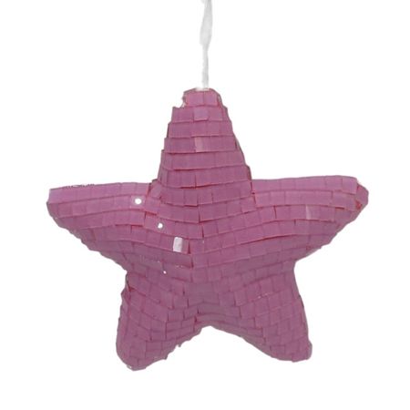 подвеска MAXIJOY Звезда 12см стекло, пластик розовая