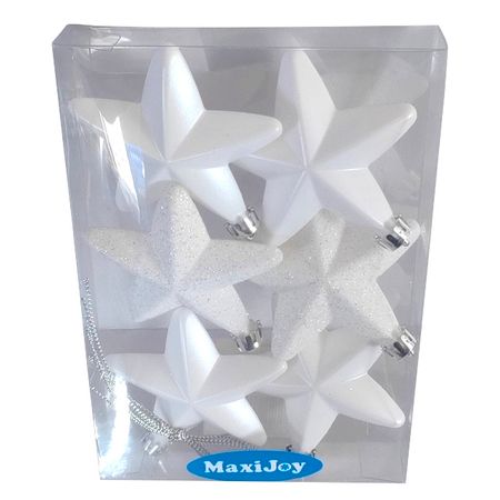 набор подвесок MAXIJOY Звезды 7,5см 6шт пластик белый александр борисович ткаченко летающие звезды