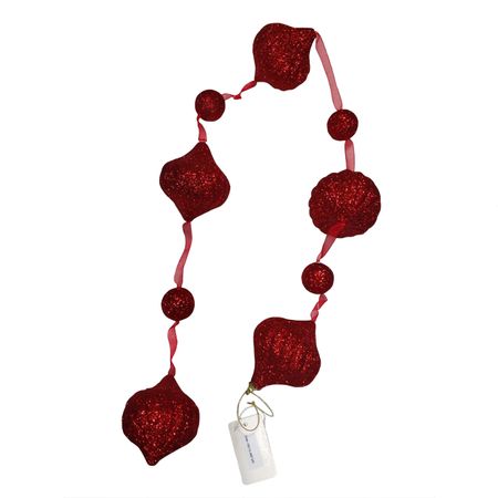 гирлянда MAXIJOY Луковицы и шарики 116см пенопласт красный