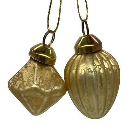 набор подвесок MAXIJOY Золотой микс 8шт 3см стекло