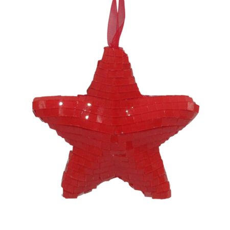 подвеска MAXIJOY Звезда 12см стекло, пластик красная