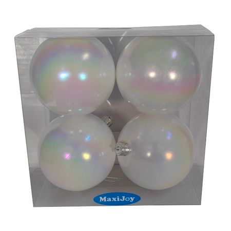 набор шаров MAXIJOY 100мм 4шт пластик белый перламутр попсокет сердце перламутр пвх 12 18031 202505 s67