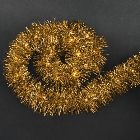 гирлянда NAVIGATOR мишура желтая 1м 22 LED теплый белый свет