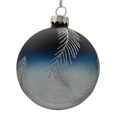 шар MAXIJOY Перья 80мм стекло синий