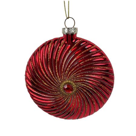 подвеска MAXIJOY 10,8см стекло красный мишура новогодняя 6х200 красный