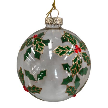 шар MAXIJOY Цветочки 80мм стекло прозрачный