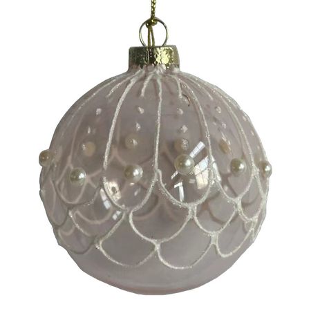 шар MAXIJOY Жемчуг 80мм стекло розовый