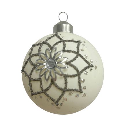 шар MAXIJOY Цветок 80мм стекло белый