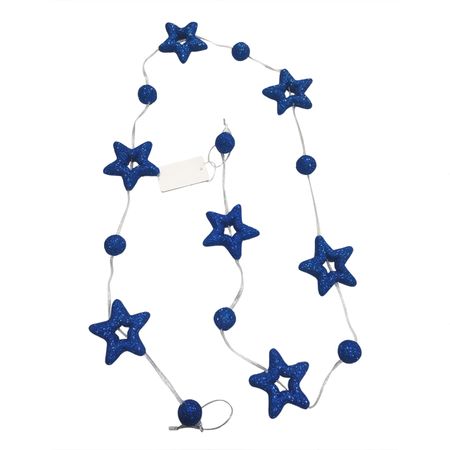 гирлянда MAXIJOY Звездочки и шарики 165см пенопласт синий