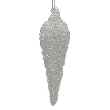 подвеска MAXIJOY Сосулька 21см стекло белый