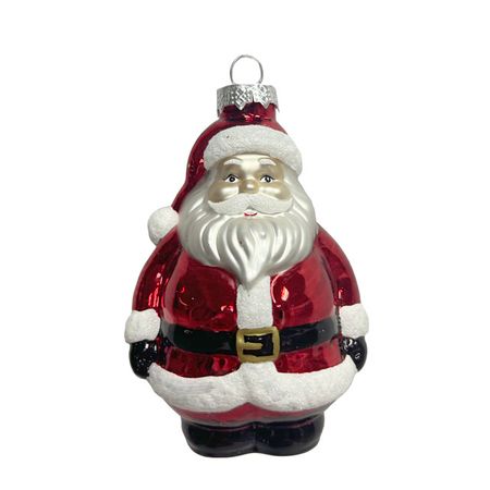 подвеска MAXIJOY Дед мороз 11см стекло красный