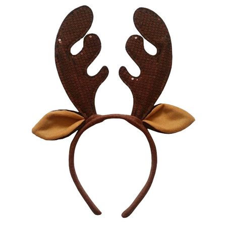 ободок MAXIJOY Рожки оленя 23х30см коричневый полиэстер