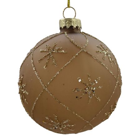 шар MAXIJOY Снежинки 80мм стекло шампань снежинки ажурные снежинки вырезаем из бумаги