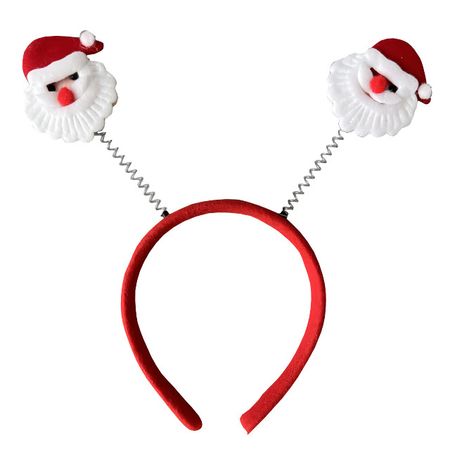 ободок MAXIJOY Дед Мороз 22х11см красный полиэстер