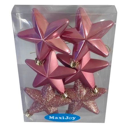 набор подвесок MAXIJOY Звезды 7,5см 6шт пластик розовый александр борисович ткаченко летающие звезды