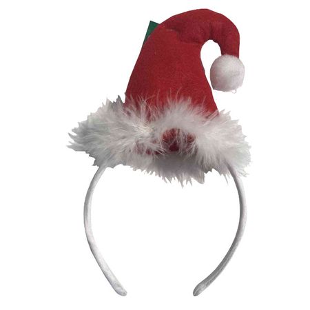 ободок MAXIJOY Новогодний колпак 23х11см красный полиэстер