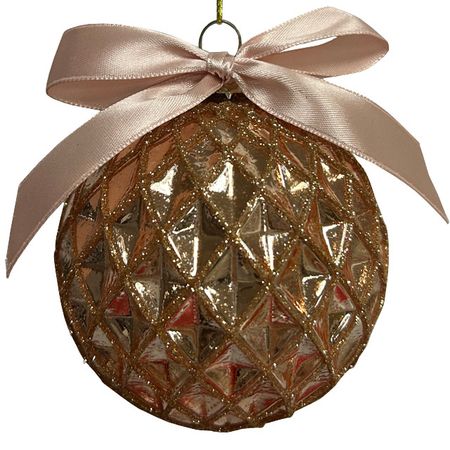 шар MAXIJOY с розовым бантиком 80мм стекло золотой котенок с бантиком дневничок