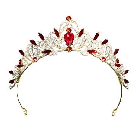 тиара MAXIJOY с красными камнями 15см золотая скотт линч красные моря под красными небесами