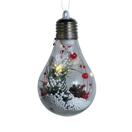 подвеска MAXIJOY Лампочка с подсветкой 6х10см 5 LED-ламп ПЭТ