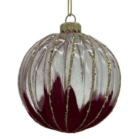 шар MAXIJOY Перелив 80мм стекло бордовый