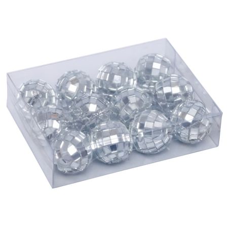 набор шаров MAXIJOY Зеркальный 20мм 12шт серебряный